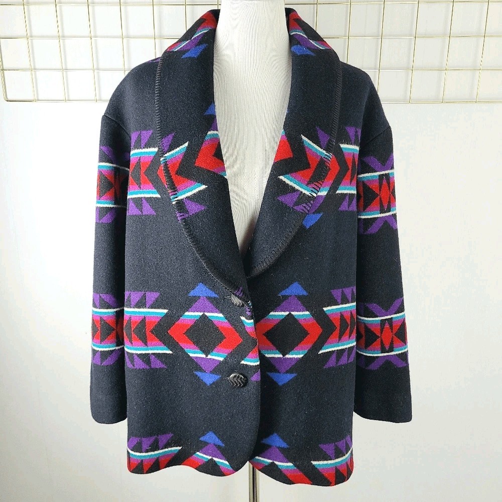Pendleton Knockabouts Womens Coat Medium Wool Cot… - image 2