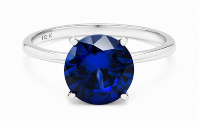 ECHTER 3,46 kt KÖNIGSBLAUTOPAS RING 10 kt WEISSGOLD - kostenloser Bewertungsservice