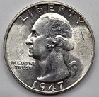 *SILVER* 1947-S  Washington Quarter -《Great Way To Buy Silver!!》