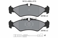 Bremsbelagsatz Scheibenbremse Hinten Textar 2473901 FÜR Mercedes VW
