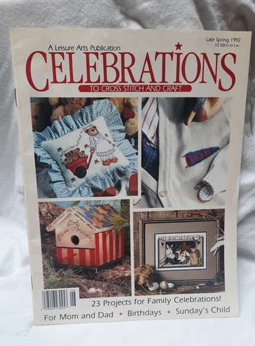 Lot Of 5 Vintage Leisure Arts And Celebrations Cross Stitch Magazines - 第 3/6 張圖片