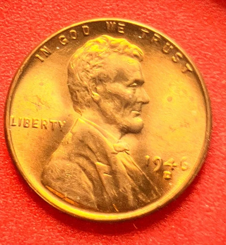 1946-D Lincoln Wheat Cent Penny GEM RED BU From an Original Bank Roll