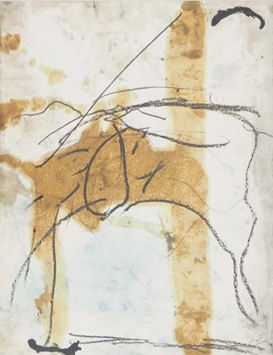 Antoni TAPIES: Abstrakte Komposition Mit Dem Stuhl - Signierte Lithographie