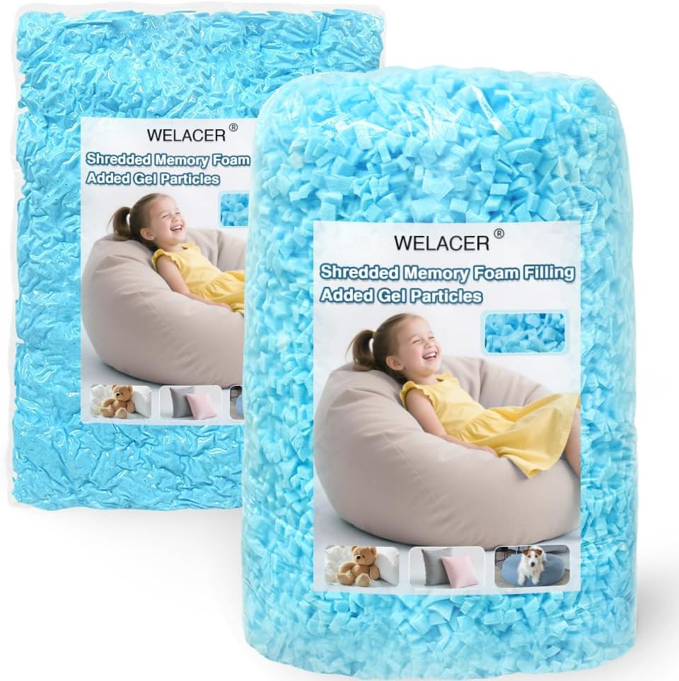 Shredded Memory Foam Filling 10Lbs for Bean Bag Filler, Pillow Stuffing Cushion 