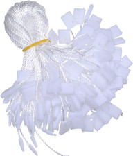 7" White Hang Tag String Snap Lock Pin Loop Fastener for Craft Making, 1000Pcs