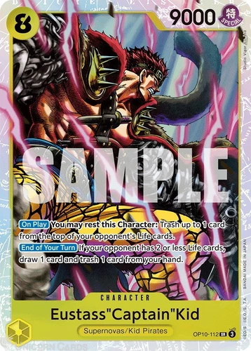 OP10-112 Eustass"Captain"Kid : Super Rare English One Piece TCG Card : OP10: Roy