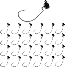 Reaction Tackle Ned Rig Jig Heads - Mushroom Head 3/16 oz, Black (EWG) 