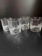 Set Of 4 Schott-Zwiesel Tudor Old Fashioned Crystal w/ facet Cuts And Dots