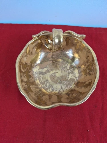 Stangl Pottery Single Apple Dish #3785 Antique Gold NJ USA 1959-1978