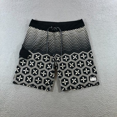 quicksilver board shorts mens 32 black swim beach pool