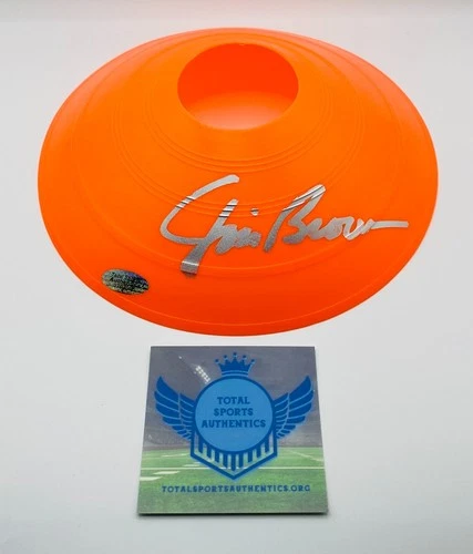 Jim Brown Signed Field Marker With COA (3203065) (Browns)