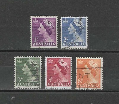 AUSTRALIA , 1953/54 , ELIZABETH II, SET OF 5 STAMPS , PERF , USED | eBay