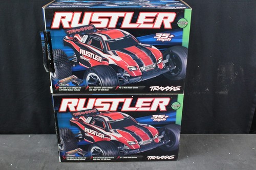 TWO TRAXXAS 37054 Rustlers 2WD BRUSHED Stadium Trucks 43