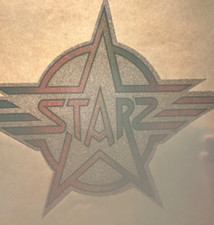 Iron On Transfer Glitter STAR Multi color Vintage 8" x 11"