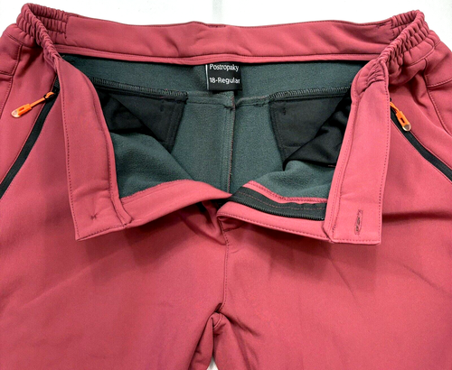 Postropaky Lined Snow Pants Stretch Ski Snowboard Women's 18 R Waterproof Violet - Picture 4 of 15