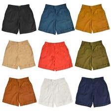 Pantaloncini di lino da donna United Colors of Benetton gambe larghe orlo passanti cintura