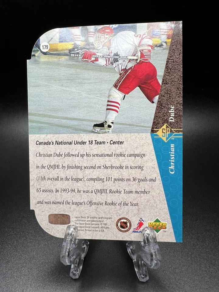 1994-95 SP Hockey - Christian Dube #179 (RC) Die Cut - Image 2 of 2