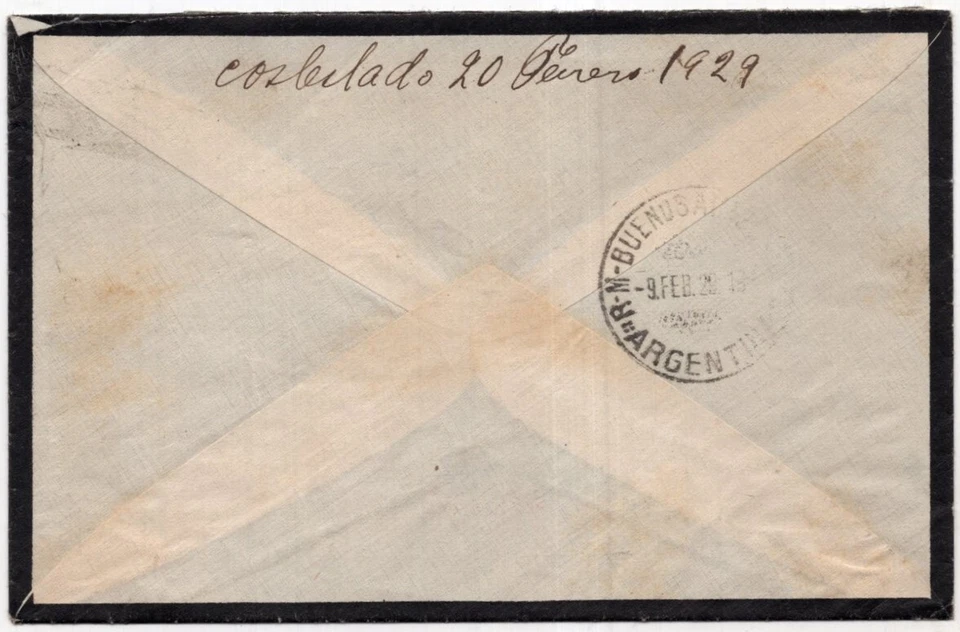 FRANCIA A ARGENTINA, PORTADA REGISTRADA, 1929, FVF Foto 2 de 2
