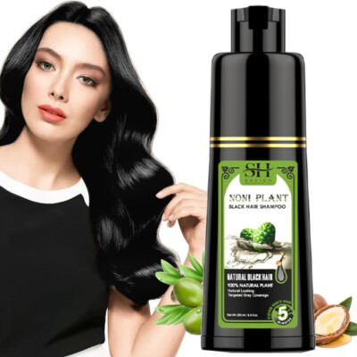 Natural Black Hair Dye Shampoo Fast Instant Magic 3 in 1 Hair Dye Shampoo 250ml