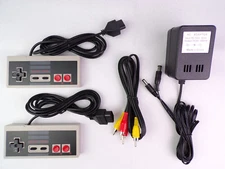 Nintendo NES 2 Controllers AV Cable AC Power Adapter Cord Bundle Lot - Brand New