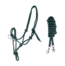Complete Knotted Rope Bridle With Reins