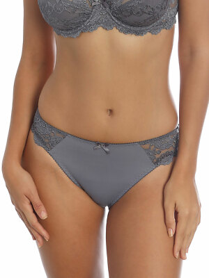 Sassa Classic Lace 44660 Damen Slip mit seitlicher Spitzenverzierung in Grau