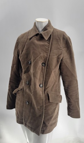 Max Mara Weekend Womens Cotton Brown Double Breasted PeaCoat 6