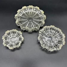 Vtg Hazel Atlas Hazelware Nested Ashtray Set of 3 #967/8/9 c. 1946-1961