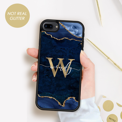 PERSONALISIERTE TELEFONHÜLLE NAME SCHWARZ HARTABDECKUNG FÜR IPHONE 7 11 X FÜR SAMSUNG S10 - Bild 21 von 24