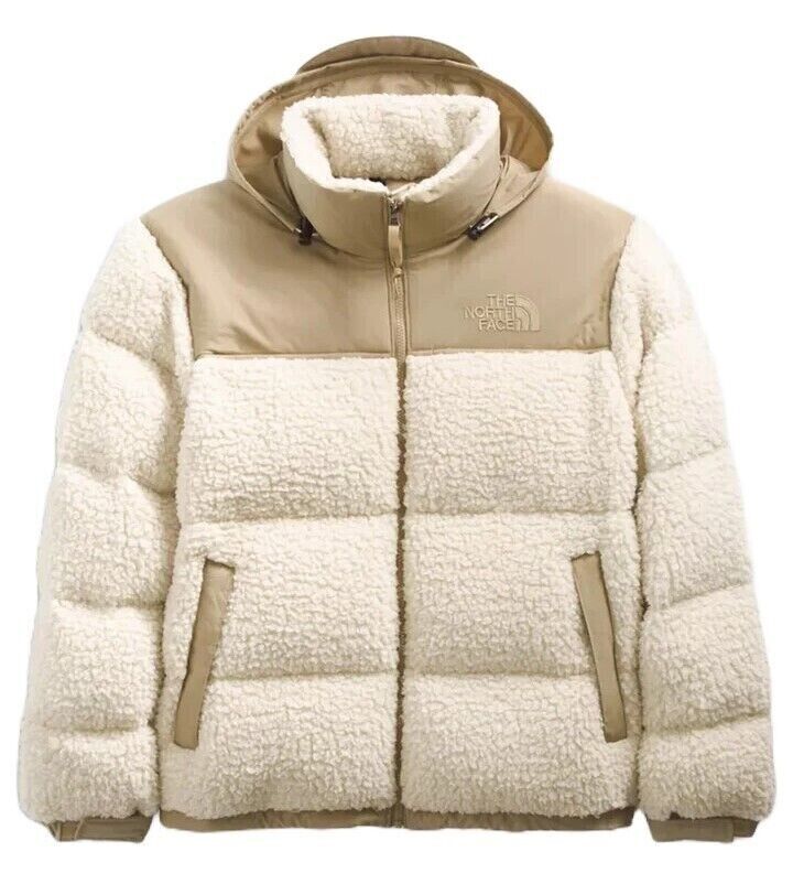 THE NORTH FACE UNISEX SHERPA NUPTSE HIGH PILE JACKET Sand/Kelp Tan