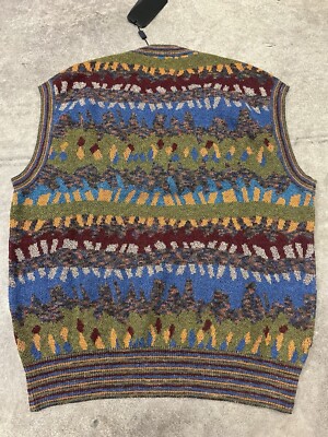Vintage Missoni Sport Abstract Multicoloured Size 50 Knit