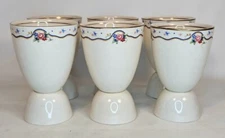 Egg Cups Double Ended Set of Six by Grindley Linden Lea Pattern Ceramic England