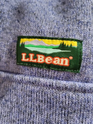 LL Bean Unisex Sweater Fleece Pullover Mountain Purple/Blue Size 18 XL Kids - Picture 5 of 10