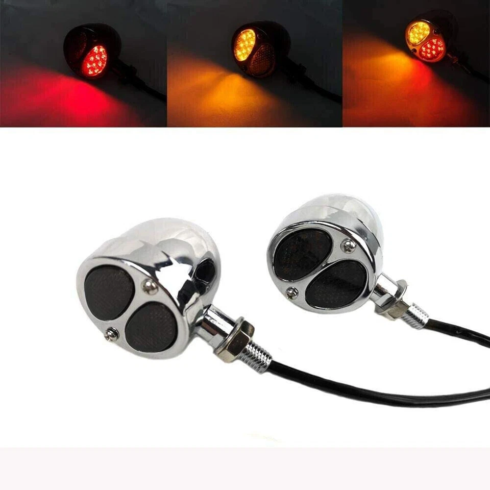 LED Bullet Turn Signal Stop Tail Light For Suzuki DR350 DR650 DR125 DR200 DR250 Foto 4 de 4