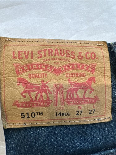 Levi's Boys 510 Skinny Fit Performance Jeans Blue super Stretch Size 14 27x27 - Picture 6 of 11