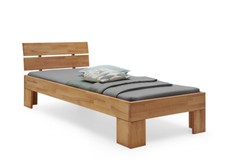 Komfortbett 90 x 200 cm Kernbuche massivholz geölt Bett Einzelbett Seniorenbett