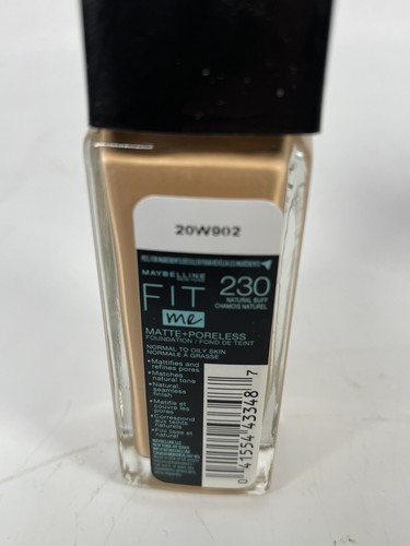 3 Maybelline Fit Me Matte + Poreless Liquid Foundation 230 Natural Buff 1 FL OZ - Picture 8 of 8