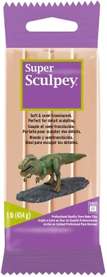 Super Sculpey Polymer Clay - 1 Lb/454 G, Beige (Pack of 1)