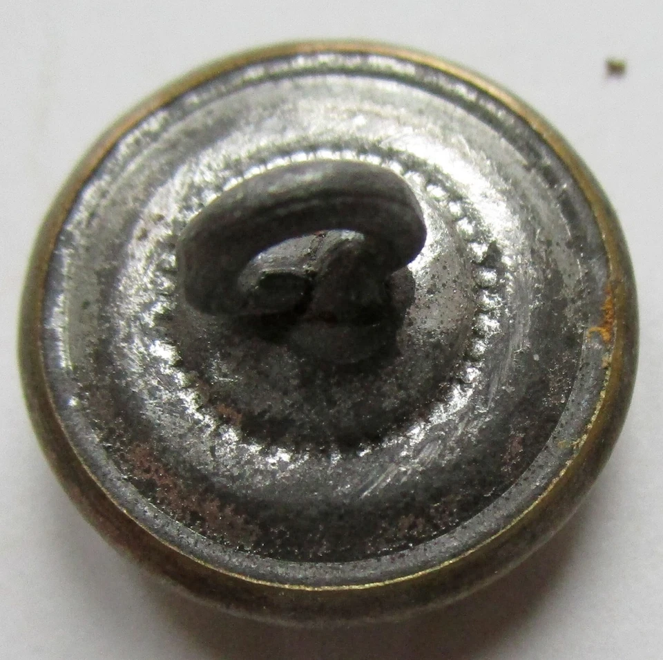 Bouton bombé en métal argenté pour la Garde Nat. Sédentaire,  de 17 mm - Photo 2/2