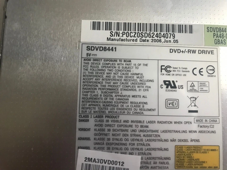 Gateway MA3 MX6422 Series DVD±RW Burner Drive SDVD8441 3MA3DVD0012 - Image 2 of 4