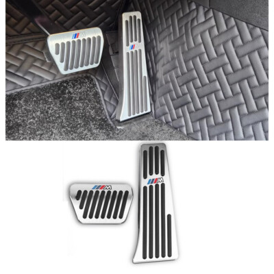 2pcs Aluminum anti-slip brake + accelerator pedals For BMW 3 4 5 Series X3X5X6