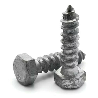 1/4''-10 Hex Lag Screws Hot Dip Galvanized Hex Head Lag Bolts - Select Length