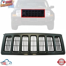NEW FRONT GRILLE ASSEMBLY BLACK PLASTIC FOR 2006- 2010 JEEP COMMANDER CH1200302