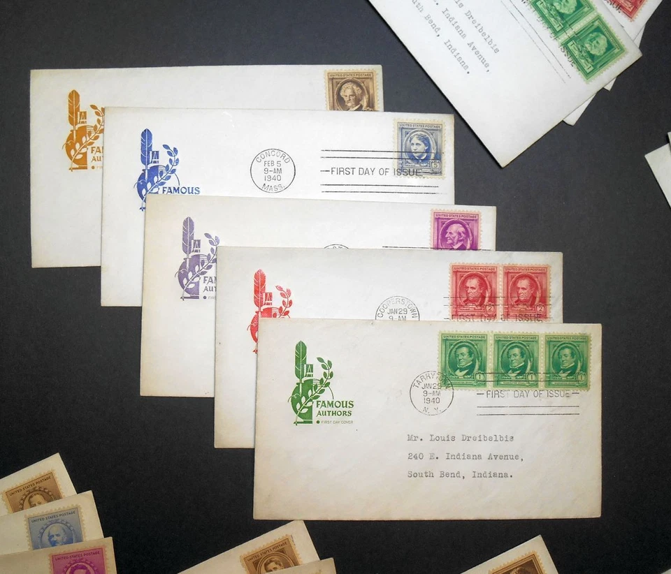 1940 Famous Americans Sc 859-893-5 House of Farnam cachets complete set of 35 - Image 2 of 4