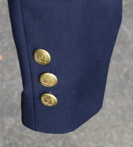 CHAPS Boys Blazer 12R Navy Blue Sportcoat Gold 2 Button Jacket Poly Blend - Picture 8 of 9