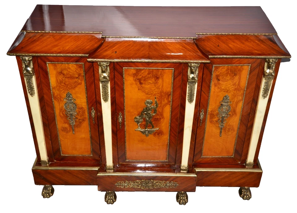 Antiguo aparador de caoba bronce dorado vintage Foto 4 de 4