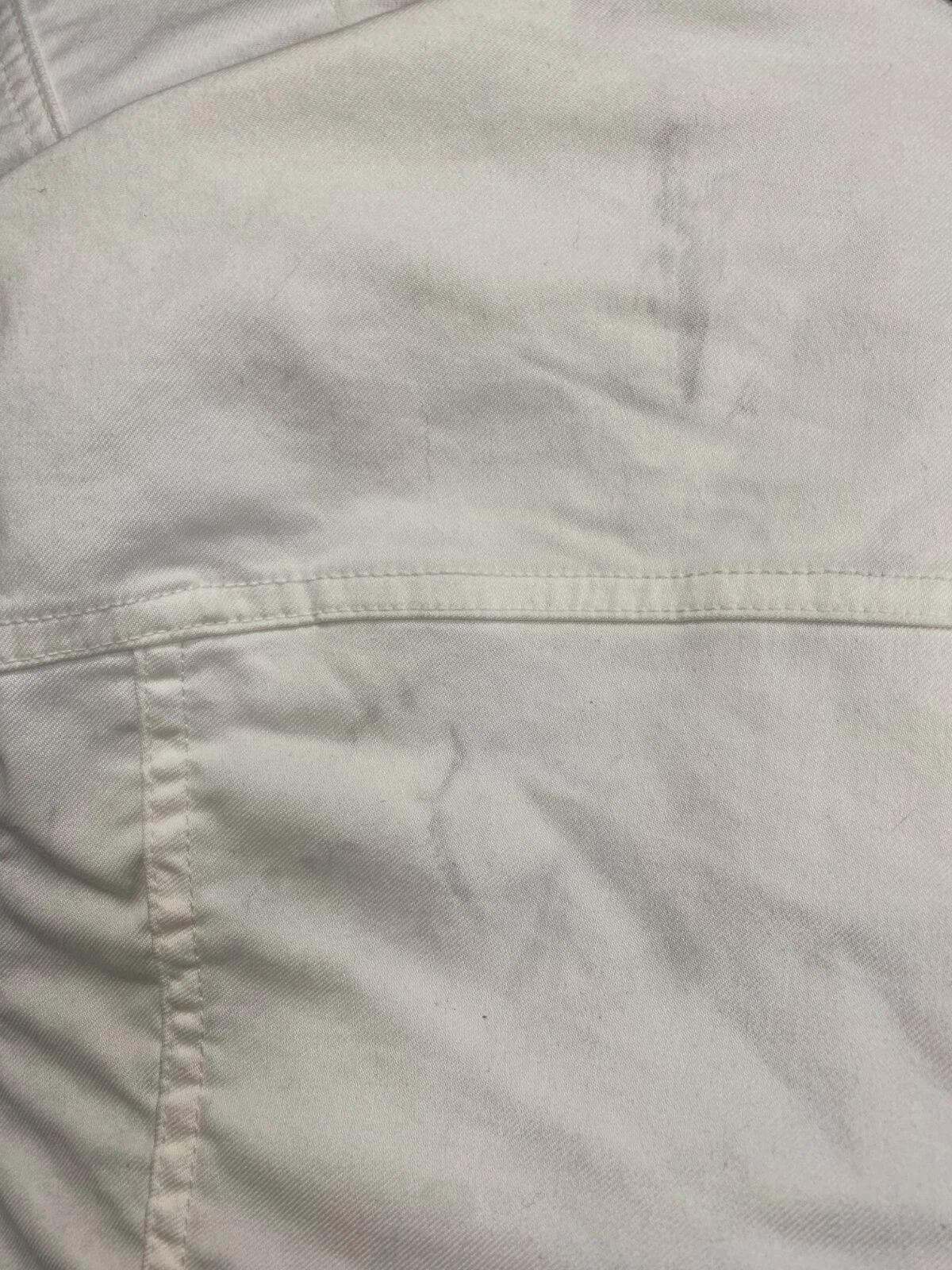 Monfrere Men's White Colorblocked Dean Denim Jacket Size XXL image 4