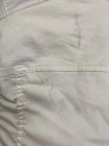 Monfrere Men's White Colorblocked Dean Denim Jacket Size XXL image 4