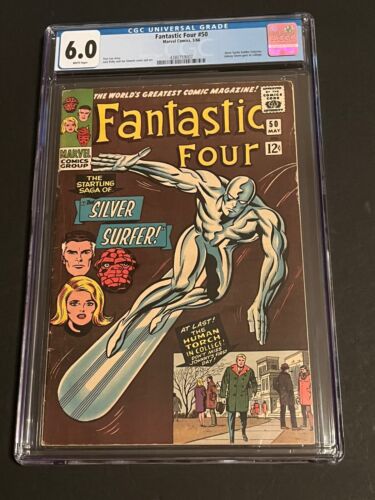 Fantastic Four #50  !  1966 ! CGC 6.0 ! White Pages ! No Reserve ! Movie Coming - Picture 1 of 3