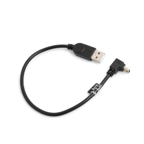 Mini USB Kabel 90° Grad aufwärts gewinkelt Winkel  Ladekabel Adapter 27 cm - Afbeelding 1 van 4